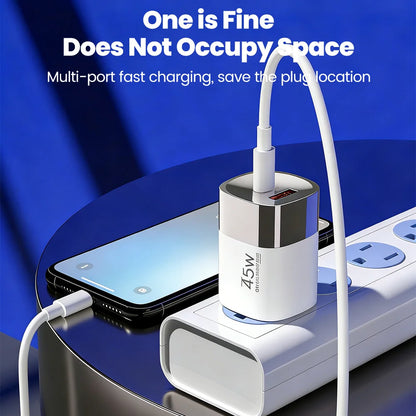 45W Dual USB-C Fast Wall Charger